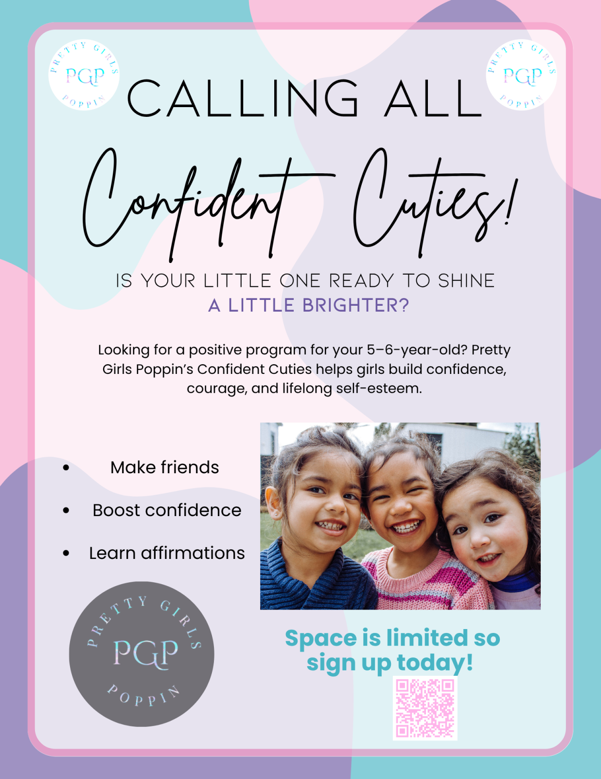 PGP 2025–2026 Registration – Confident Cuties (Ages 5–6)
