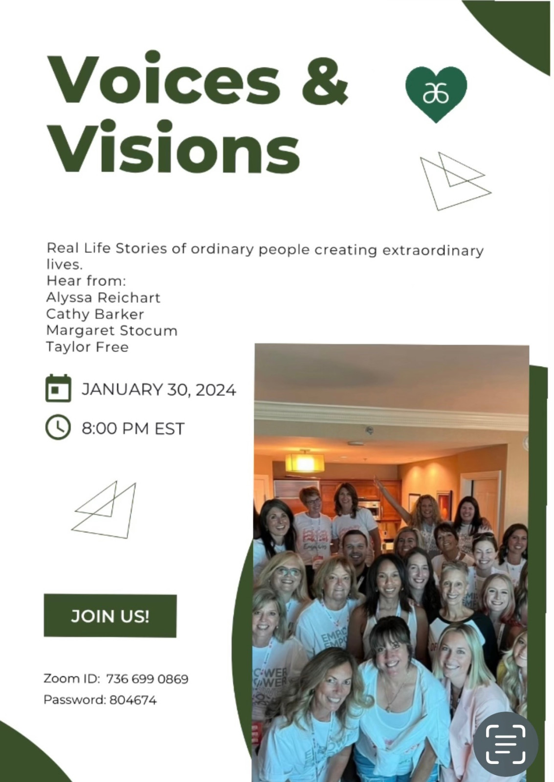 Voices & Visions: Real life stories of ordinary people creating extraordinary lives
