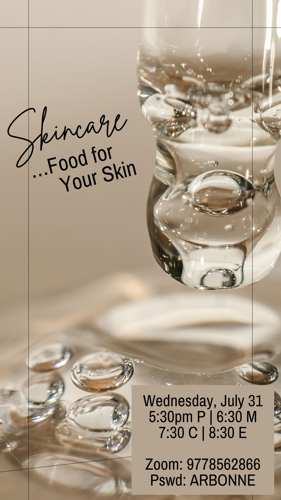 Skincare - Food for your skin - July 31