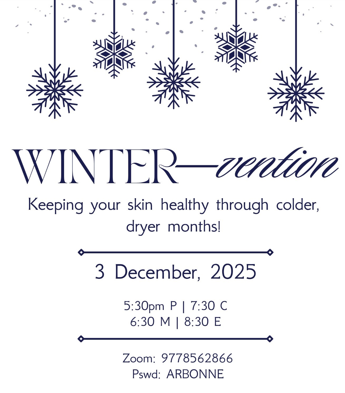 Winter-VENTION for your Skin - December 3