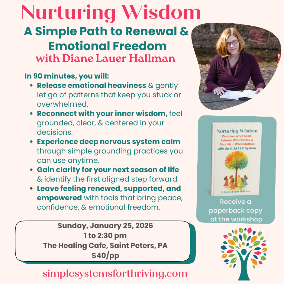 Nurturing Wisdom: A Simple Path to Renewal & Emotional Freedom at The Healing Cafe, Saint Peters, PA
