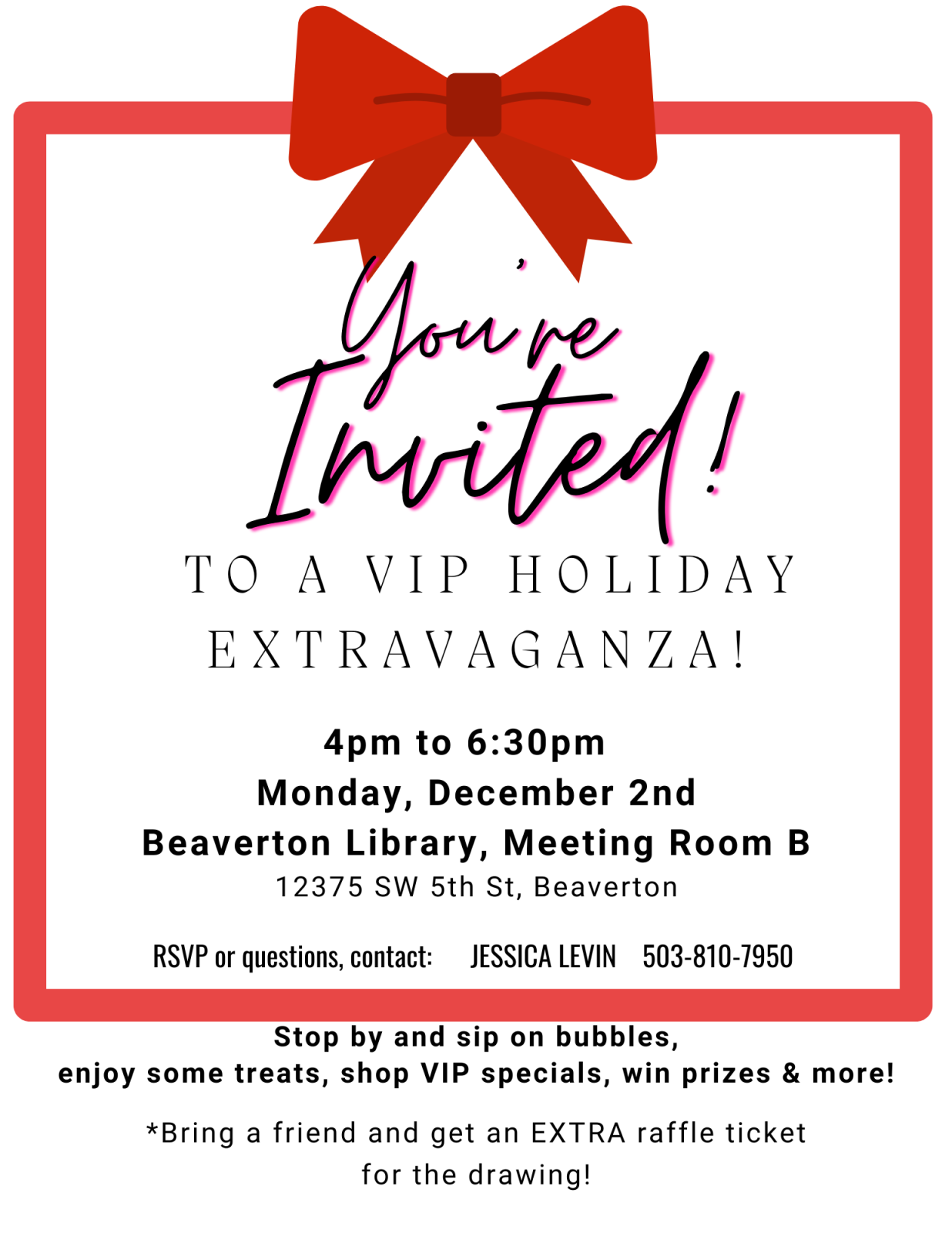 VIP Holiday Event